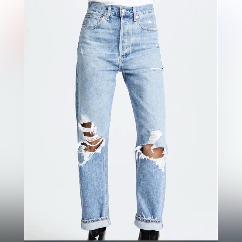 Agolde 90's Jean.  Light Wash. Size 25